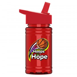 Upcycle Mini - 16 Oz. Rpet Sport Bottle w/Flip Straw Lid with Logo  Upcycle Mini - 16 Oz. Rpet Sport Bottle w/Flip Straw Lid with Logo