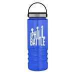 Custom 24 Oz. Salute Transparent Bottle w/Ez Grip Lid