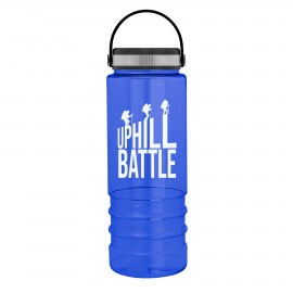 Custom 24 Oz. Salute Transparent Bottle w/Ez Grip Lid