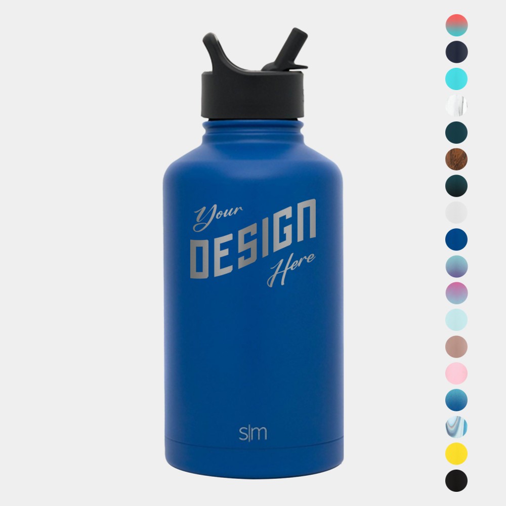 64 oz Simple Modern Stainless Steel Insulated Water Bottle w/ Straw Lid with Logo 64 oz Simple Modern Stainless Steel Insulated Water Bottle w/ Straw Lid with Logo