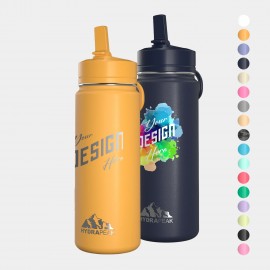 20 oz Hydrapeak Stainless Steel Insulated Mini Water Bottle w/ Straw Lid with Logo  20 oz Hydrapeak Stainless Steel Insulated Mini Water Bottle w/ Straw Lid with Logo