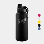 32 oz. GROSCHE CHICAGO STEEL Insulated Water Bottle with Chug Lid with Logo