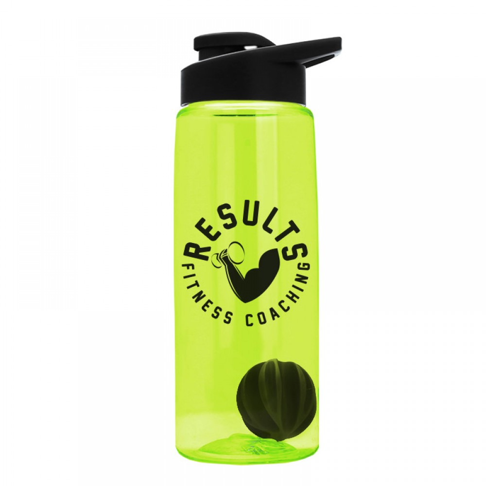 26 Oz. Transparent Flair Sports Bottle w/Mixer Ball with Logo 26 Oz. Transparent Flair Sports Bottle w/Mixer Ball with Logo