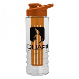 Customized 24 Oz. Salute Infuser Sports Bottle w/Drink-Thru Lid
