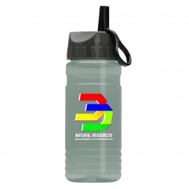20 Oz. Upcycle Rpet Bottle w/Ring Straw Lid - Digital with Logo