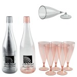 Promotional Bubbly Reusable Champagne Flutes Set