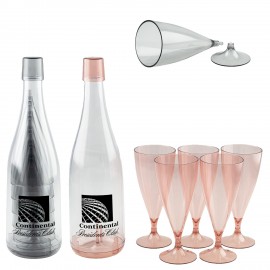 Promotional Bubbly Reusable Champagne Flutes Set