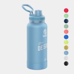 Personalized 32 oz Takeya Stainless Steel Insulated Active Water Bottle w/ Spout Lid