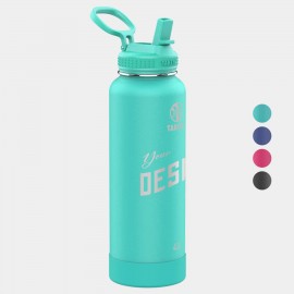 40 oz Takeya Stainless Steel Insulated Pickle Ball Water Bottle with Logo