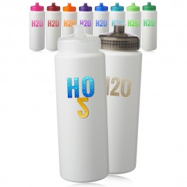 Personalized HDPE Plastic Sports Water Bottles 32 oz  Personalized HDPE Plastic Sports Water Bottles 32 oz