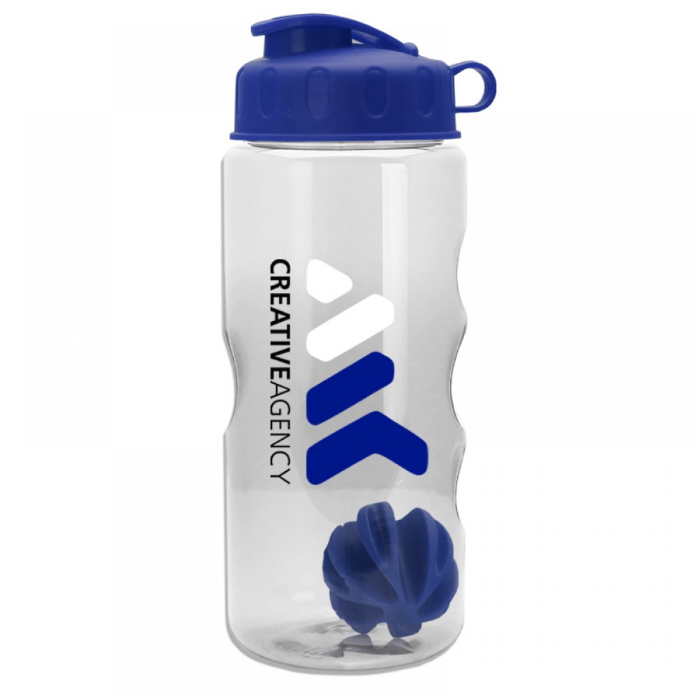 22 Oz. Transparent Mini Shaker Sports Bottle w/Flip Lid with Logo 22 Oz. Transparent Mini Shaker Sports Bottle w/Flip Lid with Logo