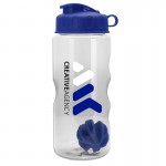 22 Oz. Transparent Mini Shaker Sports Bottle w/Flip Lid with Logo