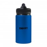 Logo Branded Jett Aluminum Straw Lid Hydration Bottle - 16 Oz. - Sport Blue