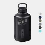 64 oz BruMate Growler Stainless Steel Insulated Bottle with Logo