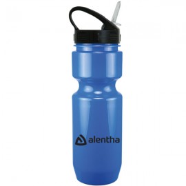22 Oz. Bike Bottle w/ Sport Sip Lid & Straw - Solid Colors with Logo