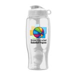 27 Oz. Transparent Bottle w/Flip Lid - Digital with Logo