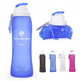 Promotional 17 Oz. Silicone Collapsible Water Bottle
