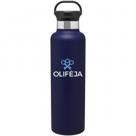 24 oz h2go Ascent (Matte Navy) with Logo