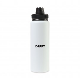 Custom Jett Aluminum Chug Lid Hydration Bottle - 32 Oz. - White