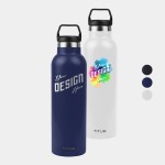 Logo Branded Premium 25 oz TiTUS Double Wall Stainless Steel Insulated Water Bottle