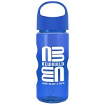 22 Oz. Mini Mountain Transparent Bottle w/Oval Crest Lid with Logo