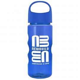 22 Oz. Mini Mountain Transparent Bottle w/Oval Crest Lid with Logo