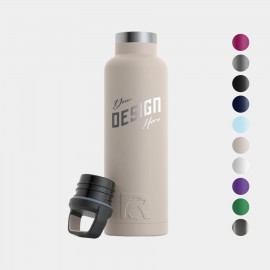 16 Oz RTIC Stainless Steel Vacuum Insulated Water Bottle with Logo  16 Oz RTIC Stainless Steel Vacuum Insulated Water Bottle with Logo