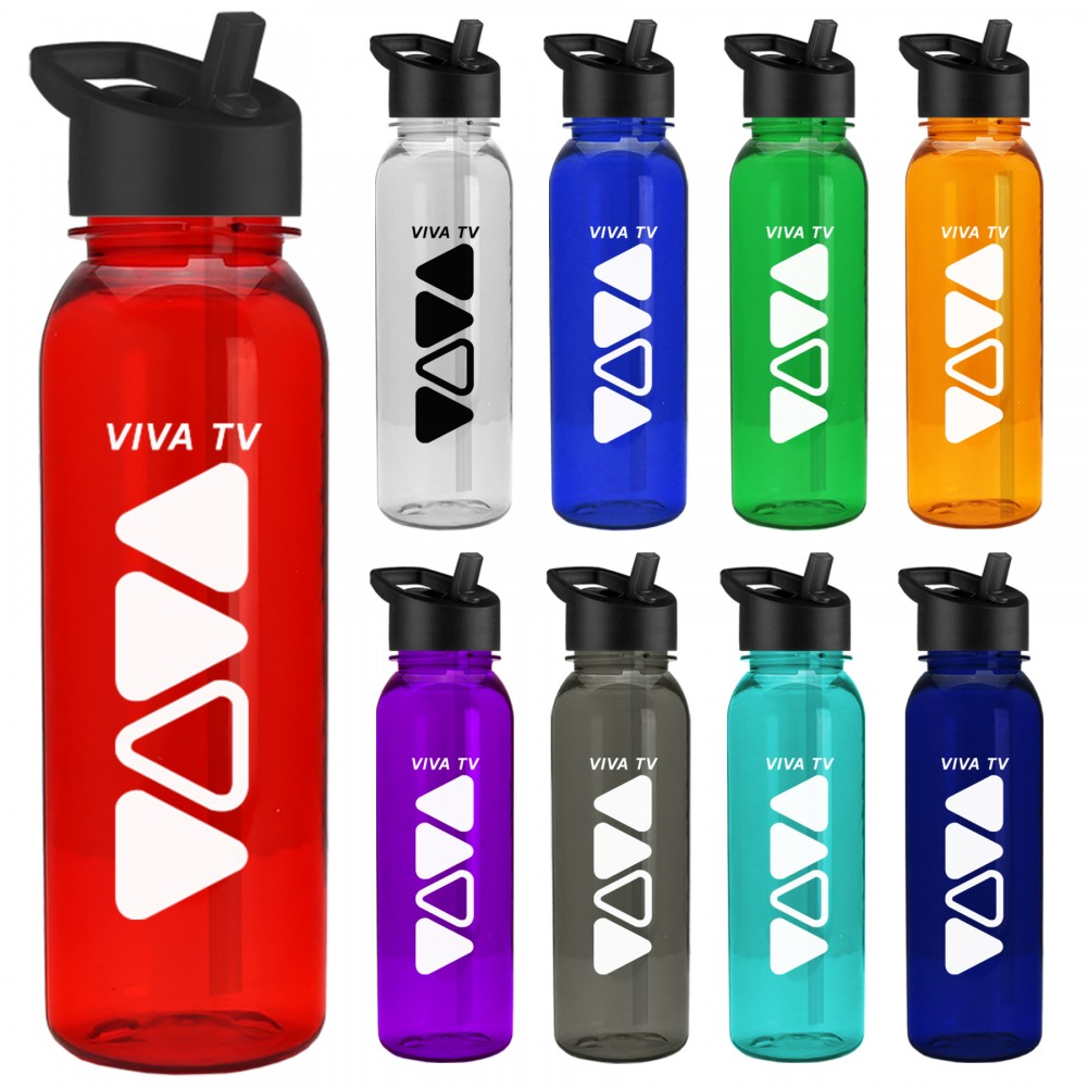 Promotional 24 Oz. The Outdoorsman Transparent Sports Bottle w/Flip Straw Handle Lid Promotional 24 Oz. The Outdoorsman Transparent Sports Bottle w/Flip Straw Handle Lid