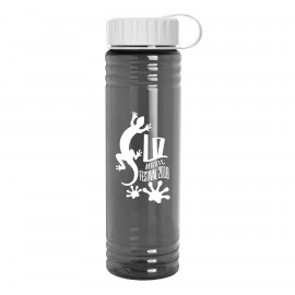 24 Oz. Slim Fit Water Sports Bottle w/Tethered Lid with Logo