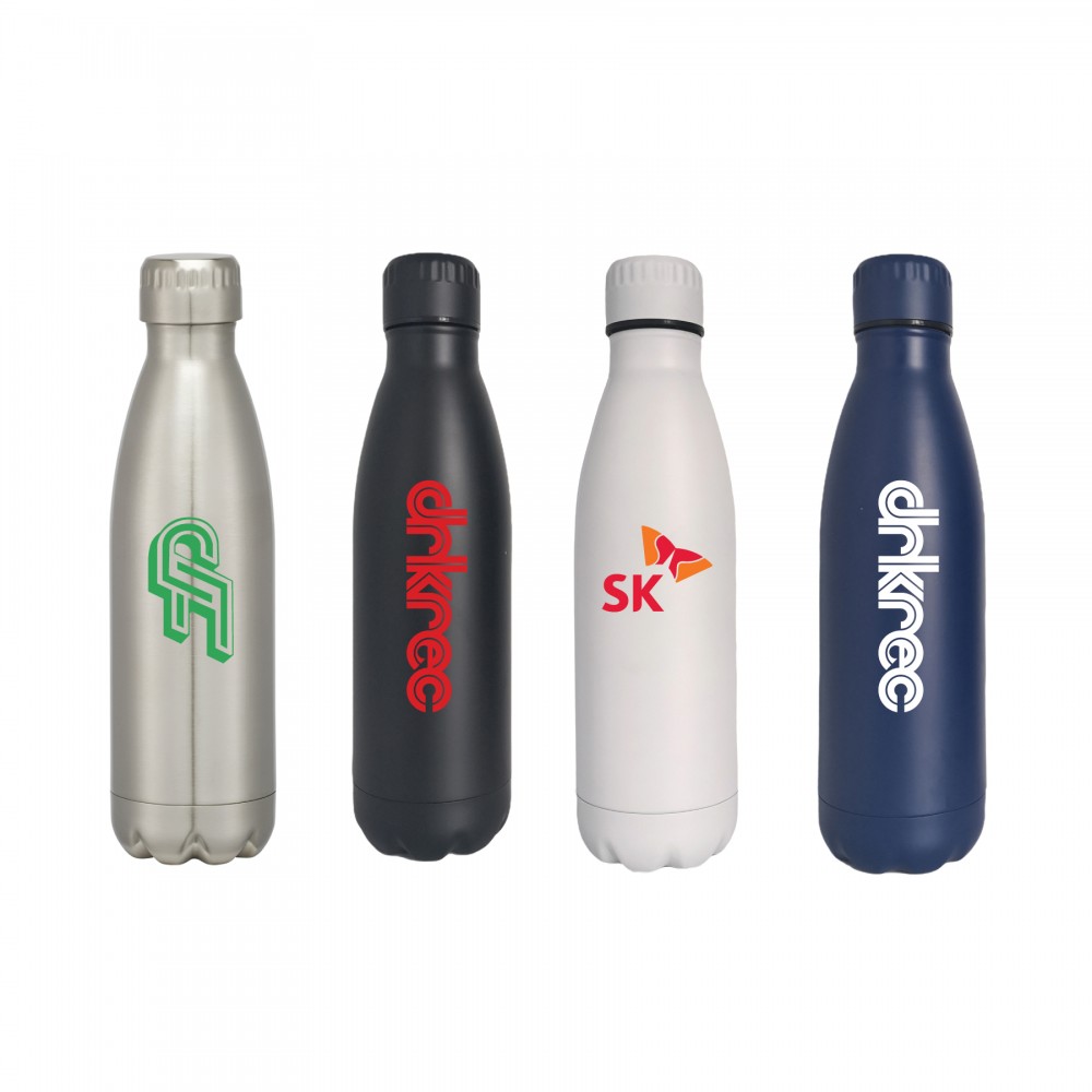 17 Oz. Double Wall Stainless Vacuum Bottle with Logo