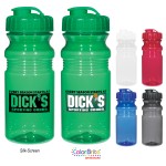 20 Oz. Poly-clear Fitness Bottle With Super Sipper Lid with Logo