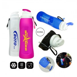 Logo Branded H2O Collapsible Water Bottle