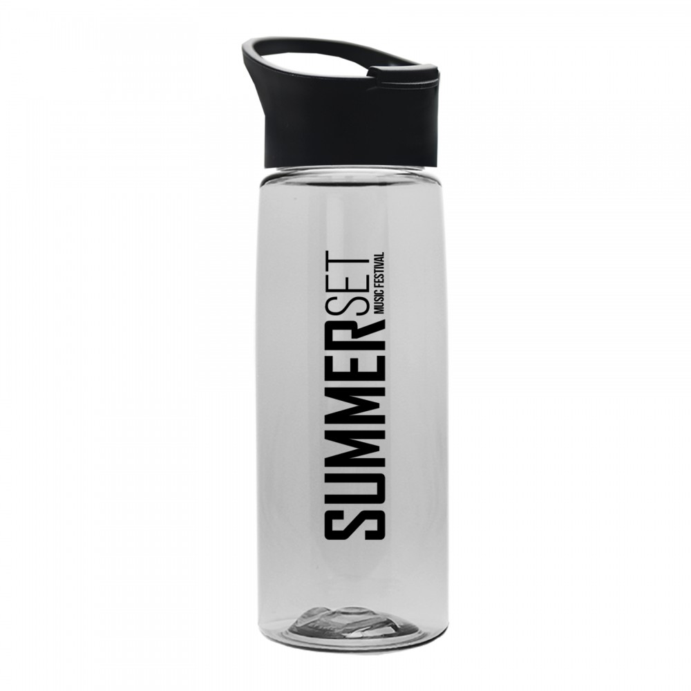 Customized 26 Oz. Transparent Flair Bottle w/Pop-Up Sip Lid