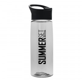 Customized 26 Oz. Transparent Flair Bottle w/Pop-Up Sip Lid
