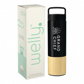 Logo Branded Wellyr Traveler Copper Vacuum Bottle 18oz w/ GB