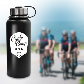 HYDRATE 32oz Stainless Steel Vacuum Bottle with Logo