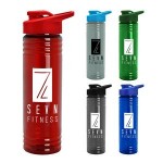 24 Oz. Slim Fit Upcycle Rpet Bottle w/Drink-Thru Lid with Logo