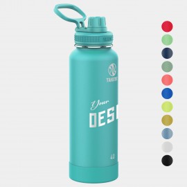 Logo Branded 40 oz Takeya Stainless Steel Insulated Active Water Bottle w/ Spout Lid