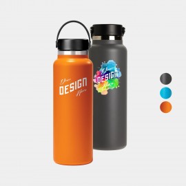 40 oz Hydro Flask 2.0 Insulated Wide Mouth Water Bottle with Flex Cap with Logo