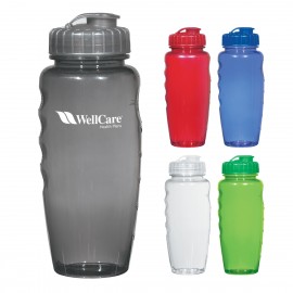 30 Oz. Poly-clear Gripper Bottle with Logo
