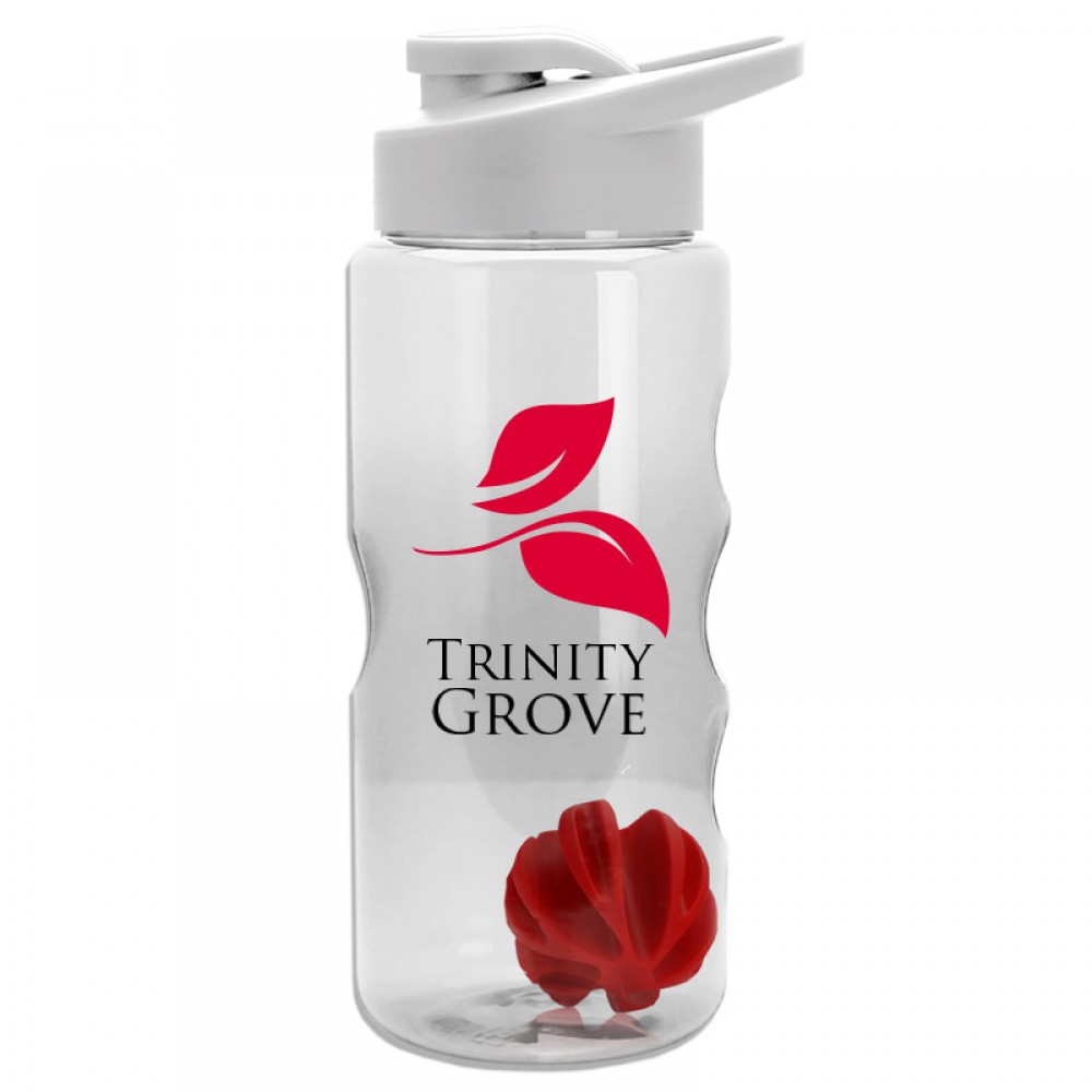 Personalized 22 Oz. Transparent Mini Shaker Sports Bottle - Drink Thru Lid Personalized 22 Oz. Transparent Mini Shaker Sports Bottle - Drink Thru Lid