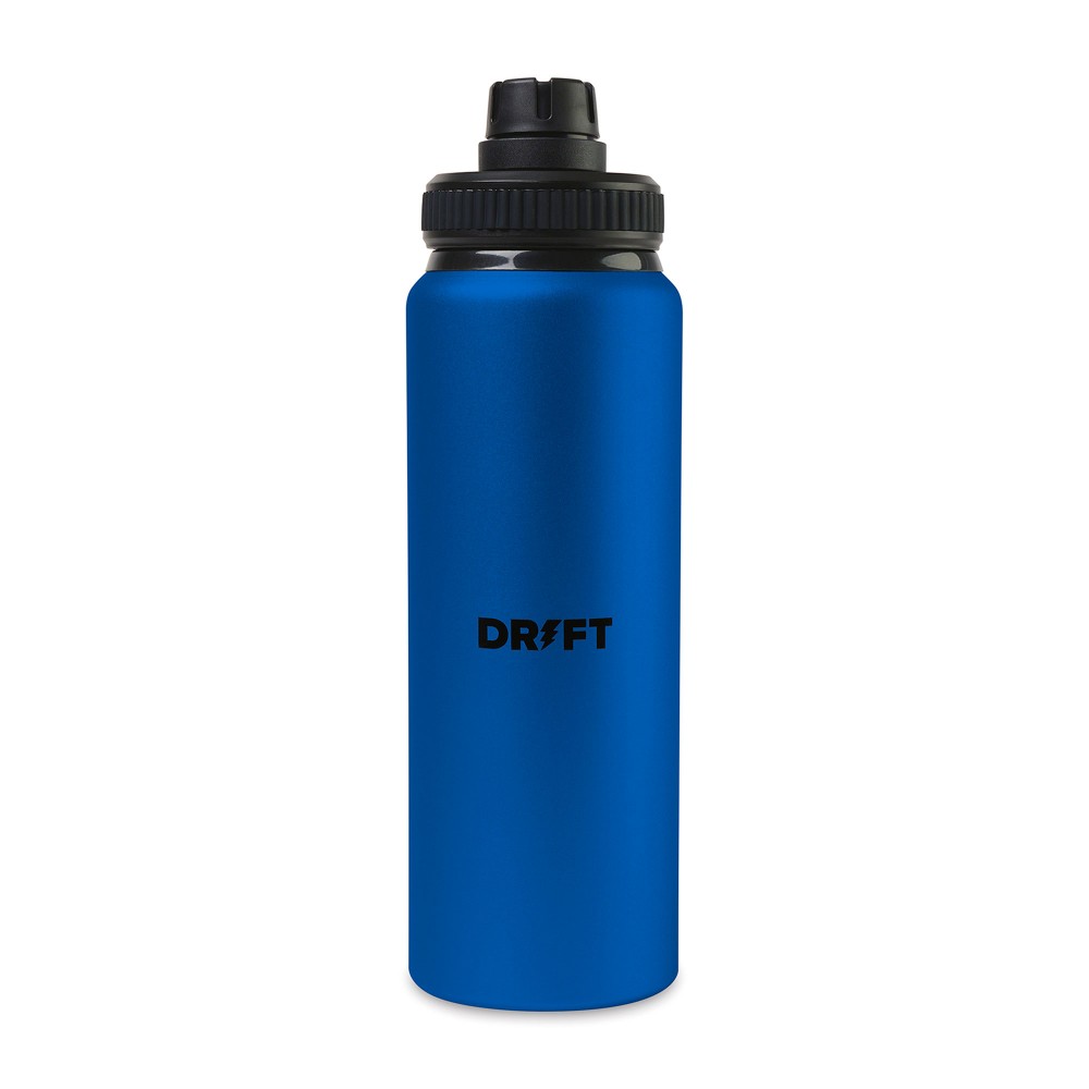 Jett Aluminum Chug Lid Hydration Bottle - 32 Oz. - Sport Blue with Logo