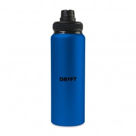 Jett Aluminum Chug Lid Hydration Bottle - 32 Oz. - Sport Blue with Logo