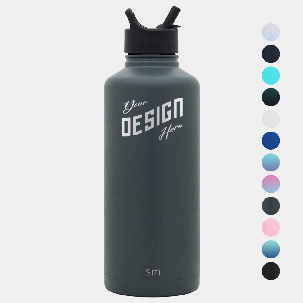 84 oz Simple Modern Stainless Steel Insulated Water Bottle w/ Straw Lid with Logo