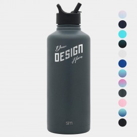84 oz Simple Modern Stainless Steel Insulated Water Bottle w/ Straw Lid with Logo
