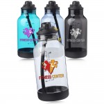 Plastic Sports Bottles with Capacity Markings 64 oz with Logo