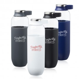 Strike Plastic Water Bottles with Carrier Handle 27 oz with Logo