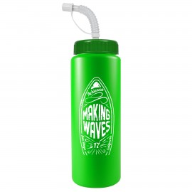 Logo Branded 32 Oz. The Sports Quart Bottle (Straw Lid)  Logo Branded 32 Oz. The Sports Quart Bottle (Straw Lid)
