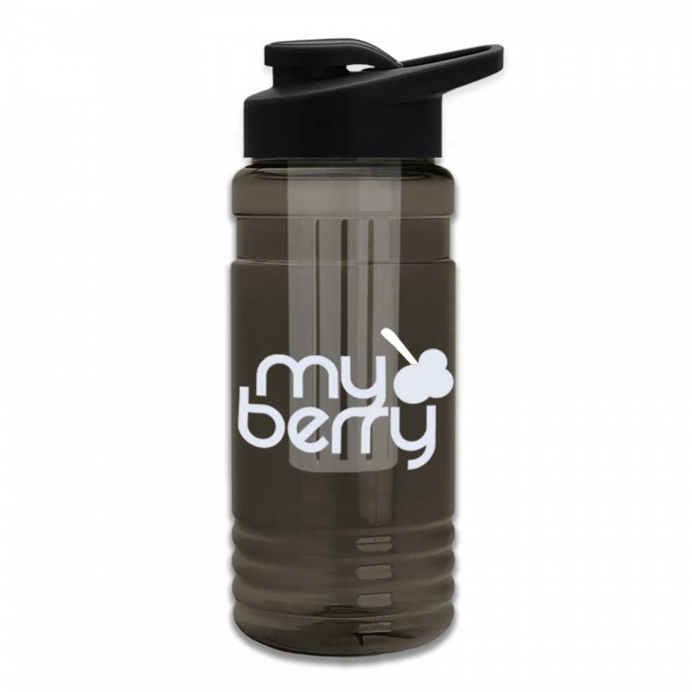 20 Oz. Transparent Sports Bottle w/Drink Thru Lid & Infuser with Logo 20 Oz. Transparent Sports Bottle w/Drink Thru Lid & Infuser with Logo