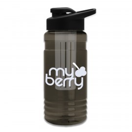 20 Oz. Transparent Sports Bottle w/Drink Thru Lid & Infuser with Logo